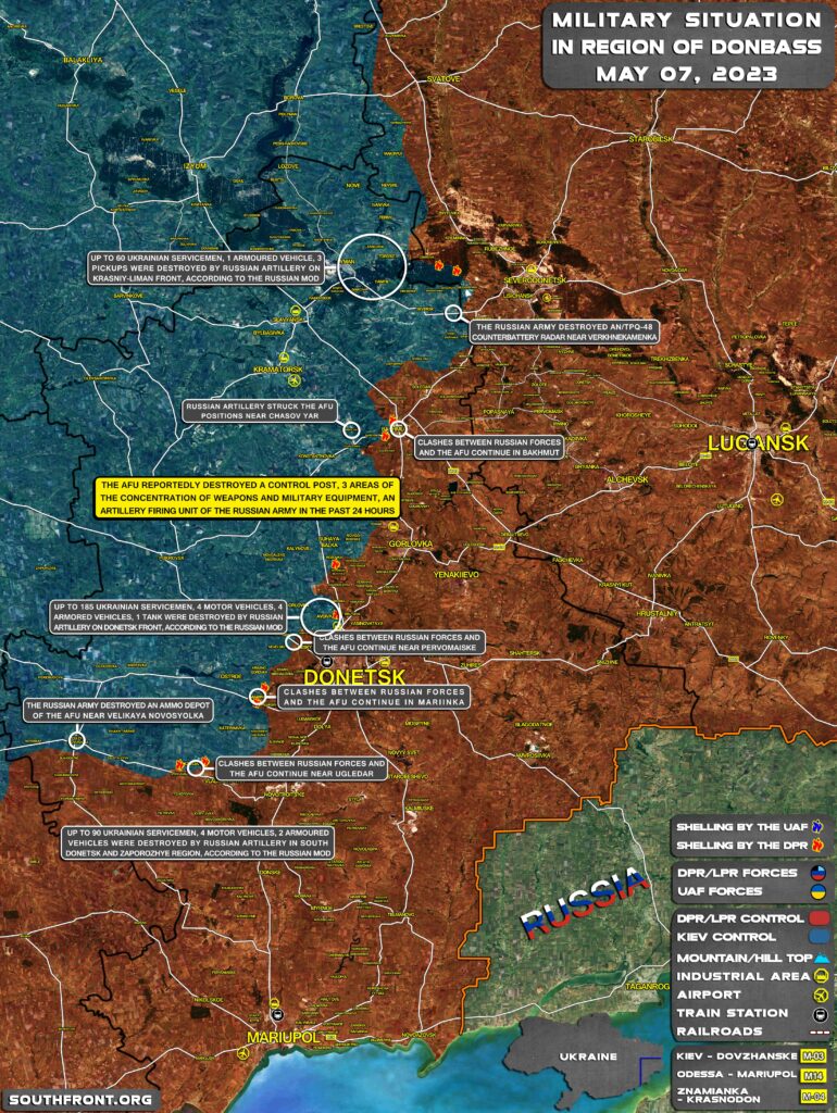 Military Situation In Donbass On May 7, 2023 (Map Update)