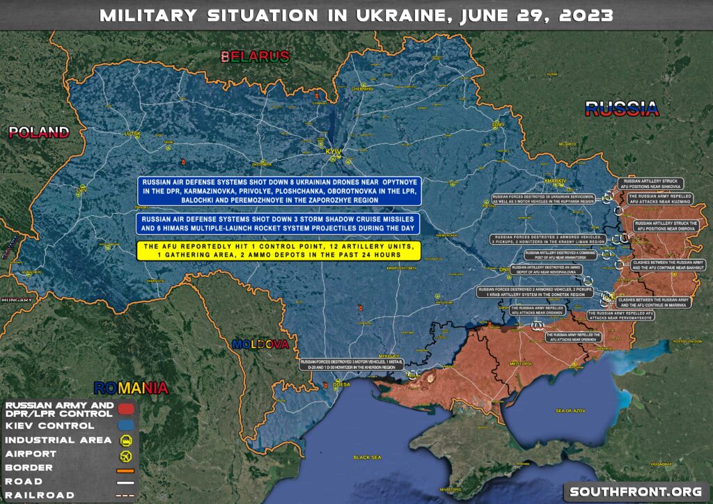 Military Situation In Ukraine On June 29, 2023 (Map Update)