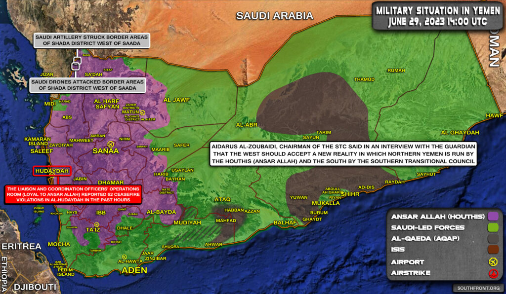 Military Situation In Yemen On June 29, 2023 (Map Update)