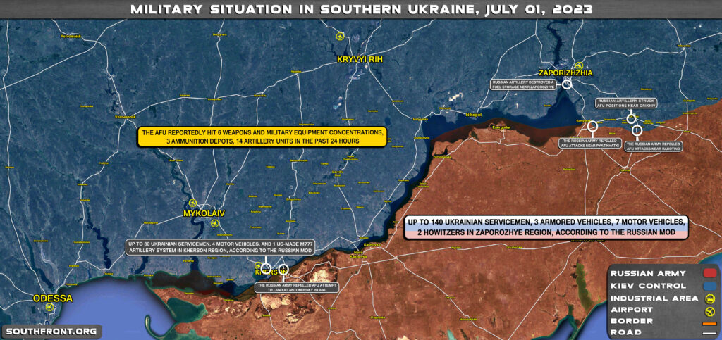 Military Situation In Southern Ukraine On July 01, 2023 (Map Update)