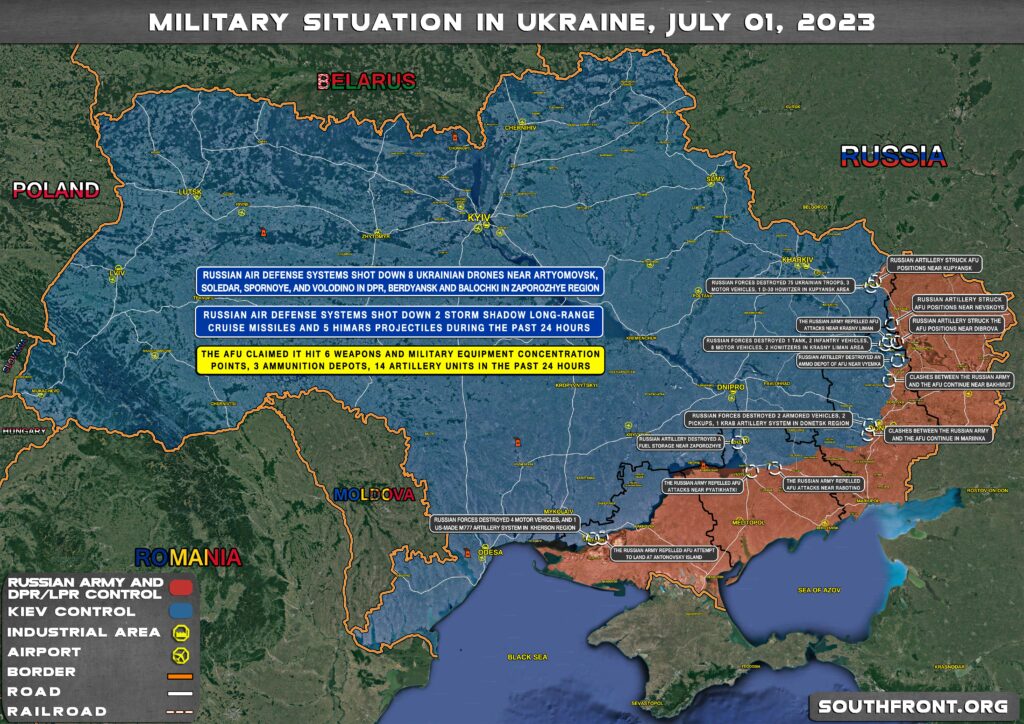 Military Situation In Ukraine On July 01, 2023 (Map Update)