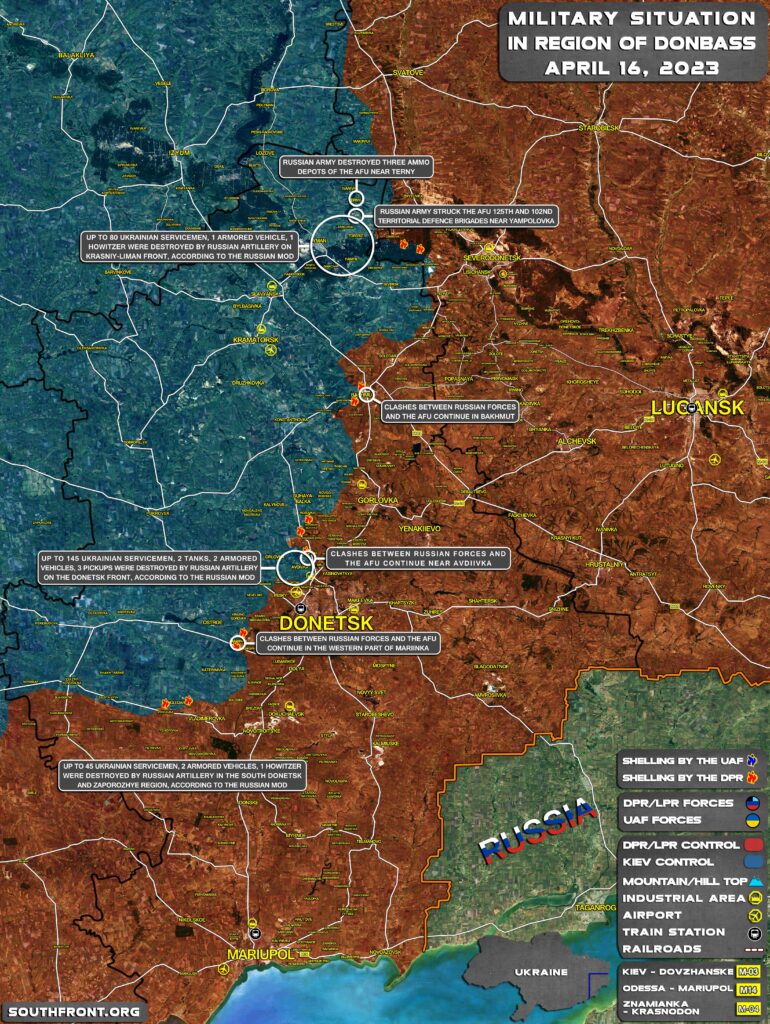 Military Situation In Donbass On April 16, 2023 (Map Update)