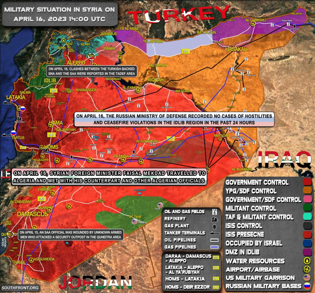 Military Situation In Syria On April 16, 2023 (Map Update)