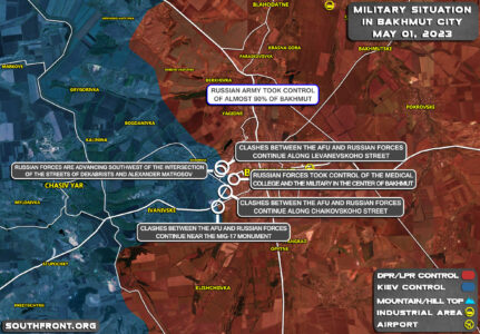 Military Situation In Bakhmut On May 1, 2023 (Map Update)