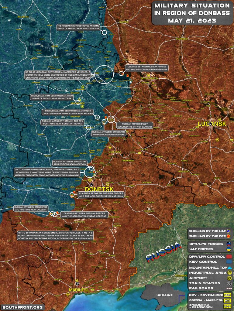 Military Situation In Donbass On May 21, 2023 (Map Update)