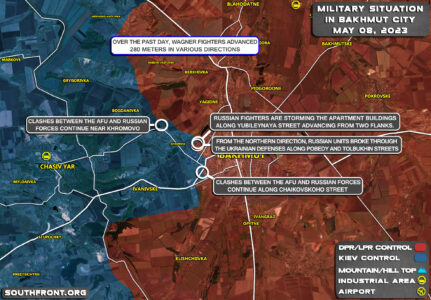 Military Situation In Bakhmut On May 8, 2023 (Map Update)