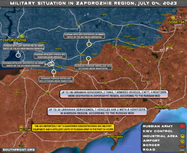 Military Situation In Southern Ukraine On July 4, 2023 (Map Update)