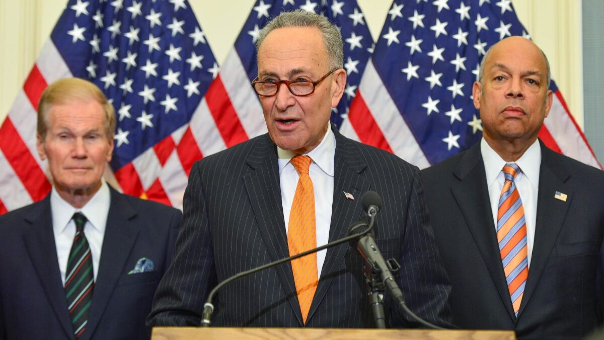 Chuck Schumer at press conference