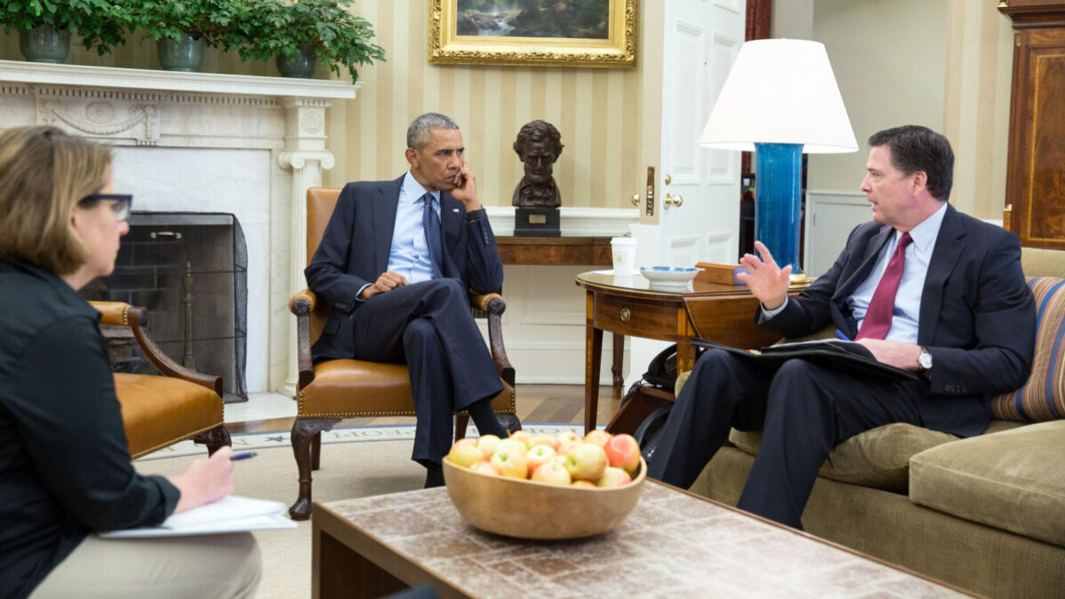Former President Barack Obama and former FBI Director James Comey