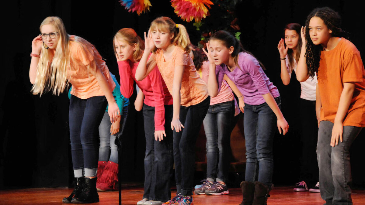 students performing a musical